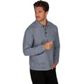 Sweatshirt TRIGEMA "TRIGEMA Langarm Polo aus Sweat-Qualität" Gr. XXXL, grau (steingrau, melange) Herren Sweatshirts