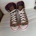 Coach Shoes | Coach Signature Hightop Sneakers Bonney With Fold Down Print | Color: Brown/Pink | Size: 5.5