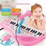 Baby Piano Keyboard Toys for Kids Musical Keyboard Instrument with Microphone for Toddlers Girls Boys