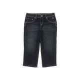 Justice Jeans Jeans Straight Leg Denim: Blue Bottoms - Kids Girl's Size 14 - Black Wash