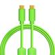 Dj Techtools Chroma Cable USB-C zu C green, hochwertiges USB 2.0 Kabel (vergoldete USB-Kontakte, Ferrit Kern, 1,0m lang, Adapterkabel, integrierter Klettkabelbinder), Grün
