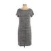 Ann Taylor LOFT Casual Dress - Shift: Black Marled Dresses - Women's Size X-Small