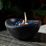 AJ ENJOY Concrete Tabletop Fireplace Ethanol & Gel Fuel Fire Pit Bowl - Indoor & Outdoor Use in Black | 5.9 H x 11.6 W x 11 D in | Wayfair AJ6103