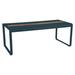 Fermob Bellevie Aluminum Dining Table Wood/Metal in Gray/Blue | 29 H x 77 W x 35.5 D in | Outdoor Dining | Wayfair 843421