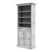 Sarreid Ltd Cortina 78" H x 35" W Solid Wood Standard Bookcase Wood in Brown/Gray/Green | 78 H x 35 W x 16 D in | Wayfair R244-79