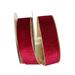 The Holiday Aisle® Velvet Plush Gold-Back Wired Edge Ribbon Fabric in Red/Yellow | 1.5 H x 360 W x 7 D in | Wayfair