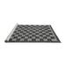 Black/Gray 120 x 84 x 0.08 in Area Rug - 17 Stories Weta Checkered Machine Woven Area Rug in Gray/Black /Chenille | 120 H x 84 W x 0.08 D in | Wayfair