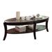 Red Barrel Studio® 4 Legs Coffee Table w/ Storage Wood/Glass in Brown | 18 H x 51.75 W x 32 D in | Wayfair C06394A25C2F4189843D51B4DAA65C29