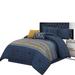 Latitude Run® Navy 7 Piece Geometric Comforter Set Polyester/Polyfill in Blue/Navy | Queen Comforter + 2 Standard Shams+3 Throw Pillows | Wayfair