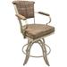 Canora Grey Periana Swivel Counter & Bar Stool Upholstered/Metal in Brown | 48 H x 22 W x 20 D in | Wayfair 70A6BC703DA04CA2A2586D4409514CA5