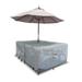 Arlmont & Co. HeavyDuty Multipurpose Waterproof Outdoor Rectangle Dining Table &Chair Set Cover w/ Umbrella Hole in Gray | Wayfair