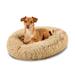 Tucker Murphy Pet™ Self-Warming Shag Fur Calming Pet Bed W/Water-Resistant Lining - Gray Cotton in Brown | 7.5 H x 23 W x 23 D in | Wayfair