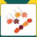 The Holiday Aisle® 40 Piece Felt Maple Leaf & Pumpkin Cutouts Holiday Shaped Ornament Set in Brown/Orange/Red | 2.36 H x 2.72 W x 0.2 D in | Wayfair