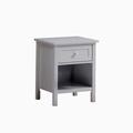 Red Barrel Studio® 1 - Drawer Nightstand in White Wood in Brown/White | 24 H x 20 W x 17 D in | Wayfair 04682283B651455988D6C8DFF0413F9A