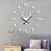 Ebern Designs Oversized Wedemeyer 31.5" Wall Clock Acrylic, Crystal in Black | 31.5 H x 31.5 W x 0.3 D in | Wayfair