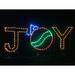 Lori's Lighted D'Lites JOY w/ Ornament Letter Sign Christmas Holiday Lighted Display Metal in Green/Red/Yellow | 35 H x 76 W x 0.25 D in | Wayfair