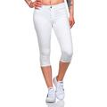 ONLY Damen Capri Jeans Shorts Rain Knickers knielange Stretchhose 15136463 White XXL