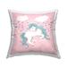 Stupell Pastel Unicorn Rainbow Hearts Printed Throw Pillow Design by Elizabeth Medley