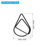 150 Pieces Paper Clip Drop-Shaped with Box 1 Inch for Office Home