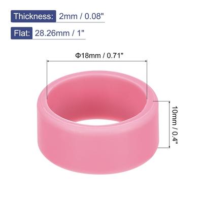 Silicone Rubber Bands Rings Non-slip 1" for Wrapping Paper, 5pcs