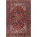 Heriz Vegetable Dye Persian Antique Area Rug Hand-Knotted Wool Carpet - 8'1"x 11'5"