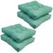 19-inch Square Tufted Indoor/Outdoor Chair Cushions (Set of 1, 2, or 4)