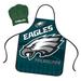 NFL Apron & Chef Hat Set, with Large Team Logo - Philadelphia Eagles - 31" x 25"