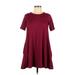 Agnes & Dora Casual Dress - A-Line: Pink Solid Dresses - Women's Size X-Small