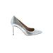 J.Crew Heels: Slip On Stiletto Cocktail Party Silver Shoes - Women's Size 8 - Closed Toe