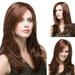 DOPI Brown Wigs for Women Long Wavy Wig Brown Natural Full Wigs Cosplay Hair For Women Synthetic