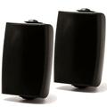 Prologue AS-106B 6.5 100W Outdoor-Indoor Speakers Pair 8 Ohms Or 70V With Wall Mounting Brackets Black