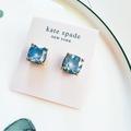 Kate Spade Jewelry | Last Onekate Spade Square Stud Earrings Blue | Color: Blue/Gold | Size: Os