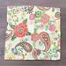 Anthropologie Bedding | 100% Cotton Paisley Quilted Pillow Sham Case 19”-19” | Color: Green/Pink/Red | Size: Standard