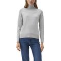 Rollkragenpullover S.OLIVER Gr. 40, grau (grau meliert) Damen Pullover Rollkragenpullover