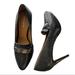 Coach Shoes | Coach Garden Semi Matte Calf Black Heels Close Toe Heels Size 5m | Color: Black | Size: 5m