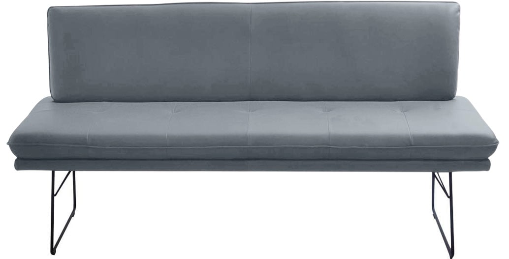 Polsterbank K+W KOMFORT & WOHNEN, blau (aqua), B:172cm H:87cm T:65cm, Sitzbänke, Polsterbank in Spitzkissenoptik, Sitzsteppung, in 2 Größen wählbar