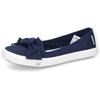 Sneaker Ballerinas DOCKERS BY GERLI, Damen, Gr. 38, blau (dunkelblau), Textil, sportlich, Schuhe, Freizeitschuh mit auffälliger Schleife