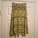 Lularoe Skirts | Brand New Lularoe Azure High Low Skirtsize Xs | Color: Green/Yellow | Size: Xs