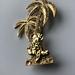 Disney Jewelry | Disney Minnie Mouse Gold Tone Rhinestone Brooch Palm Trees Pin Brooch | Color: Gold | Size: Os