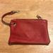 Free People Bags | Free People Red Faux Leather Clutch Bag/ Pre-Owned | Color: Red | Size: Os