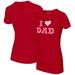 Women's Tiny Turnip Red Philadelphia Phillies I Love Dad T-Shirt