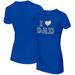 Women's Tiny Turnip Royal New York Mets I Love Dad T-Shirt