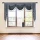 ELKCA Thick Grey Chenille Window Curtains Valance for Living Room Swag Waterfall Valance for Bedroom,Rod Pocket (W89inch, 1 Panel)