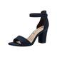 Tamaris Damen Sandaletten, Frauen Sandalen,TOUCHit-Fußbett,strandschuhe,high heels,stilettos,offene absatzschuhe,NAVY SUEDE,36 EU