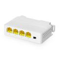 Binardat 4 Port Gigabit PoE Extender, 1 PoE in 3 PoE Out, IEEE802.3af/at PoE Powered Passthrough Switch, 10/100/1000Mbps Ethernet, DIN Rail & Wall Mount