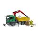 bruder 03753 - Man TGS Kran LKW mit 3 Altglascontainern & Flaschen - 1:16 Lastwagen Laster Kranwagen