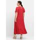 Sommerkleid SHEEGO "Große Größen" Gr. 46, Normalgrößen, rot (mohnrot gemustert) Damen Kleider Lange