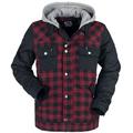 RED by EMP Black/Red Lumberjack Jacket with Black Sleeves Winter Jacket black red