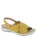 Earth Origins Suzie - Womens 8 Yellow Sandal Medium