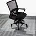 Rose Home Fashion 36" x 46" Tempered Glass Chair Mat for Carpet Hardwood Tile Floor Easy Slide w/ 4 Anti-Slip Pads in Black | Wayfair